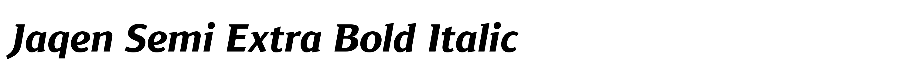 Jaqen Semi Extra Bold Italic
